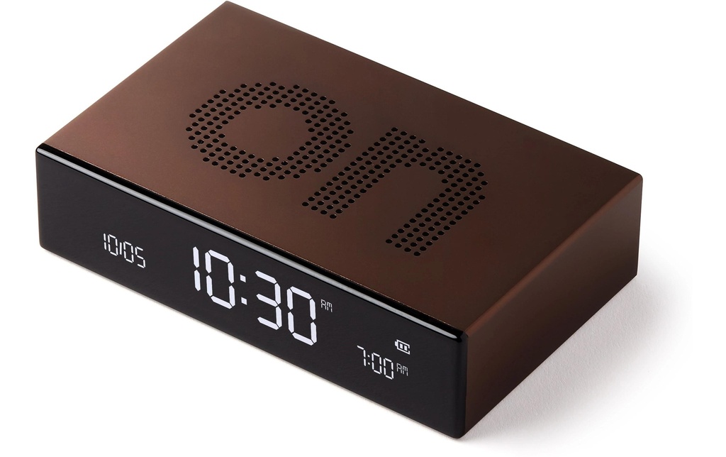 Lexon Réveil numérique Flip Premium Bronze