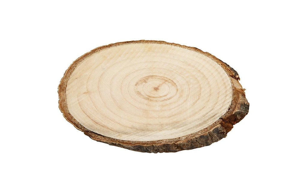 Creativ Company Disques en bois avec de l'écorce d'arbre 9.5 x 6 cm