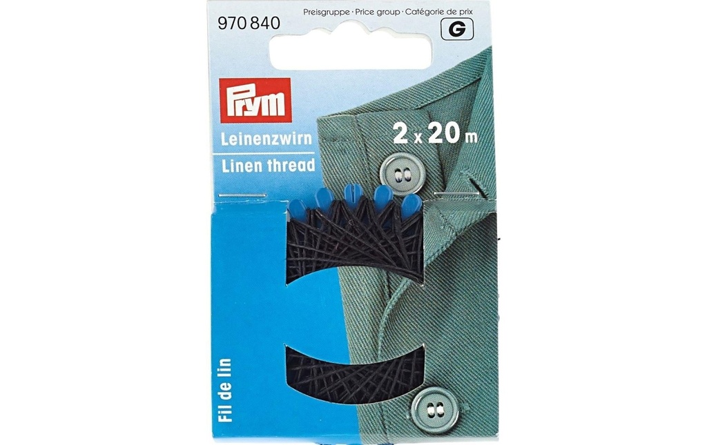 Prym Ficelle de lin 20 m, noir