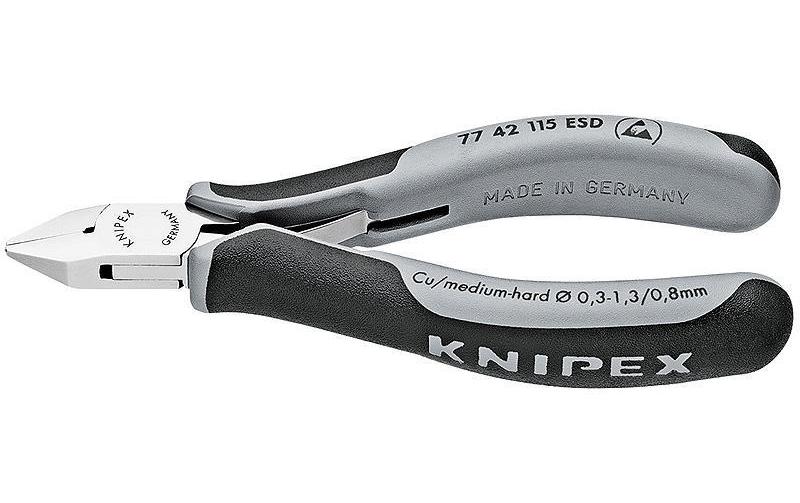 Knipex Pinces coupantes de côté pour l’électronique ESD 115 mm poli miroir
