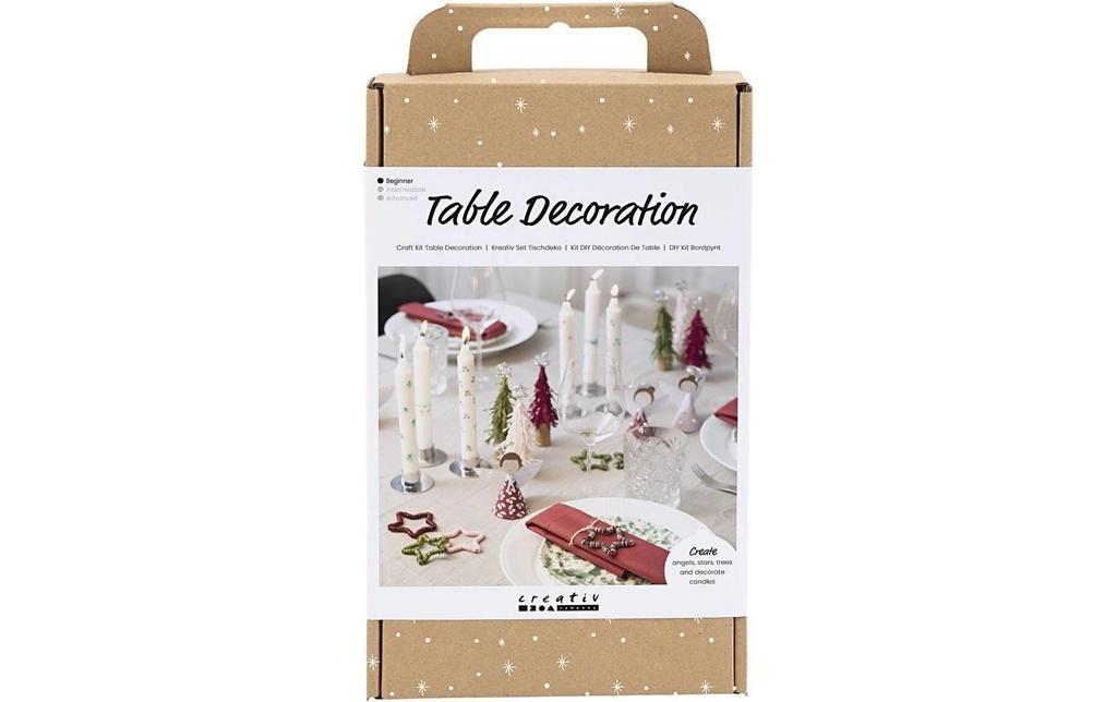Creativ Company Kits de bricolage Décoration de table Anges/Sapins de Noël/Etoiles