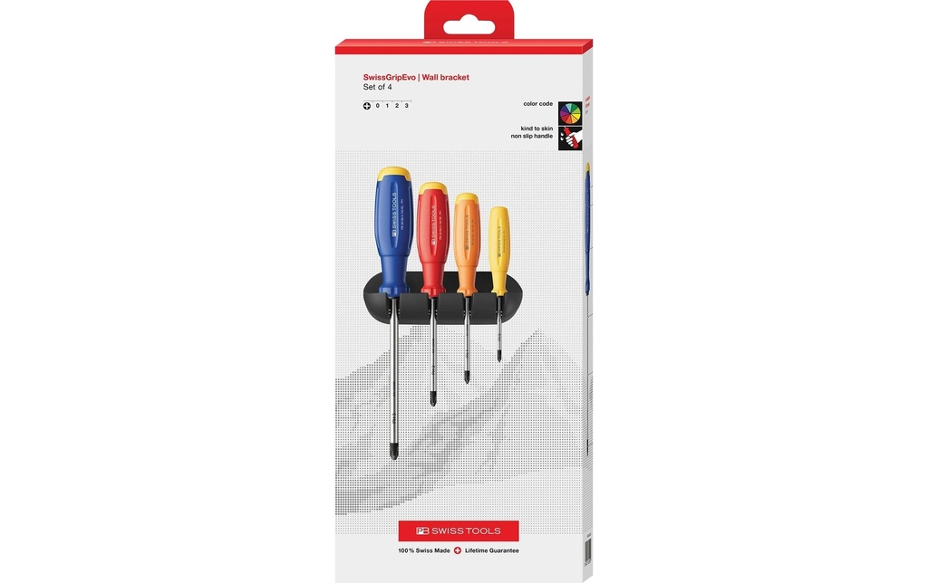 PB Swiss Tools Jeu de tournevis SwissGrip Evo RainBow PH
