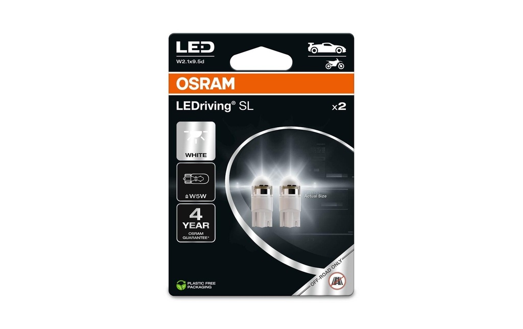 OSRAM Témoins lumineux LEDriving SL White W5W W2.1 x 9.5d Voiture de tourisme