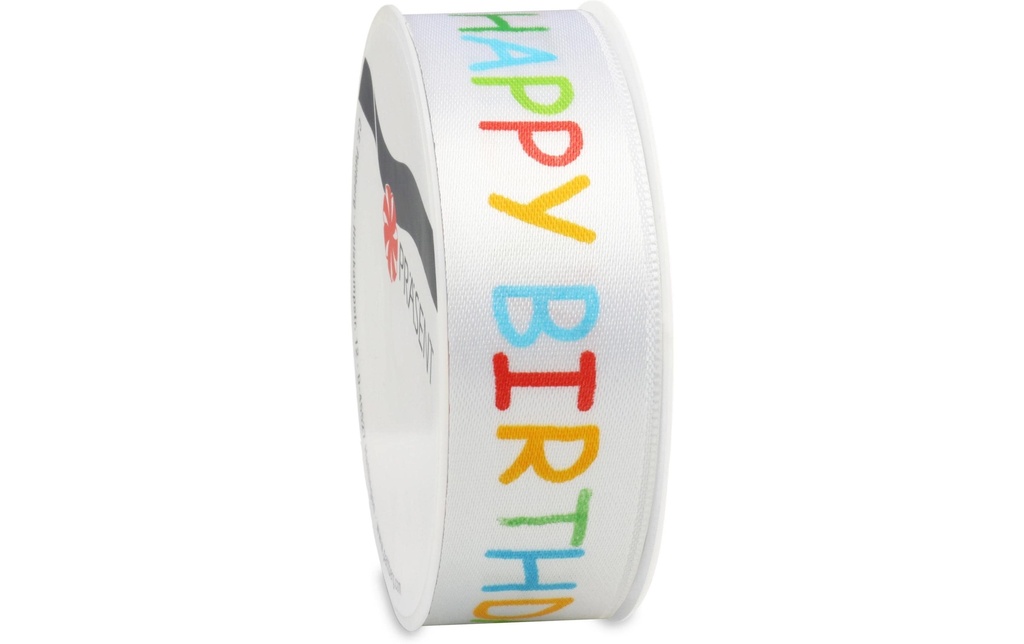 Pattberg Ruban cadeau Joyeux anniversaire 25 mm x 3 m