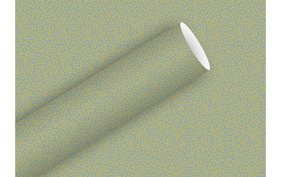 Braun + Company Papier cadeau Minidots Sauge, 70 cm x 2 m