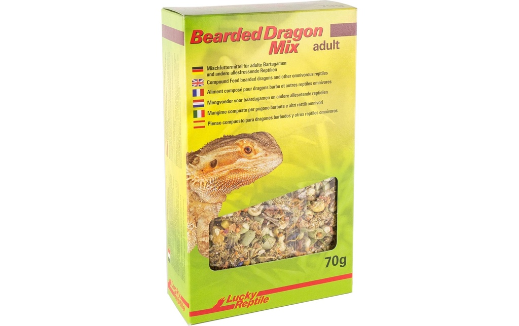 Lucky Reptile Aliments complets Bearded Dragon Mix Adult, 70 g
