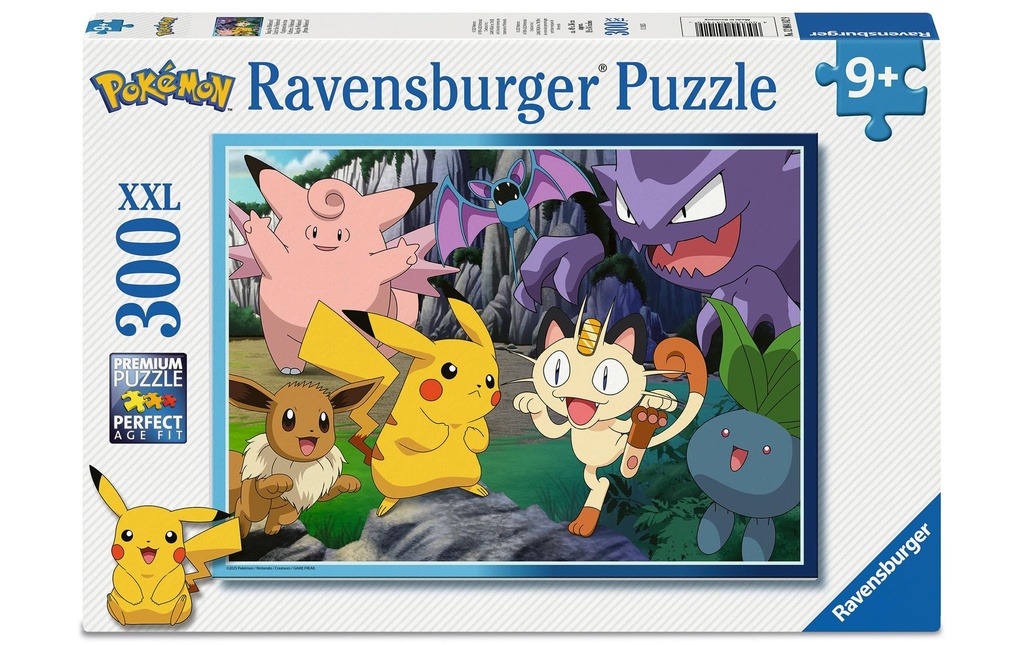 Ravensburger Puzzle Puzzle Attrape les Pokémon 300 pcs. XXL, 49 x 36 cm,