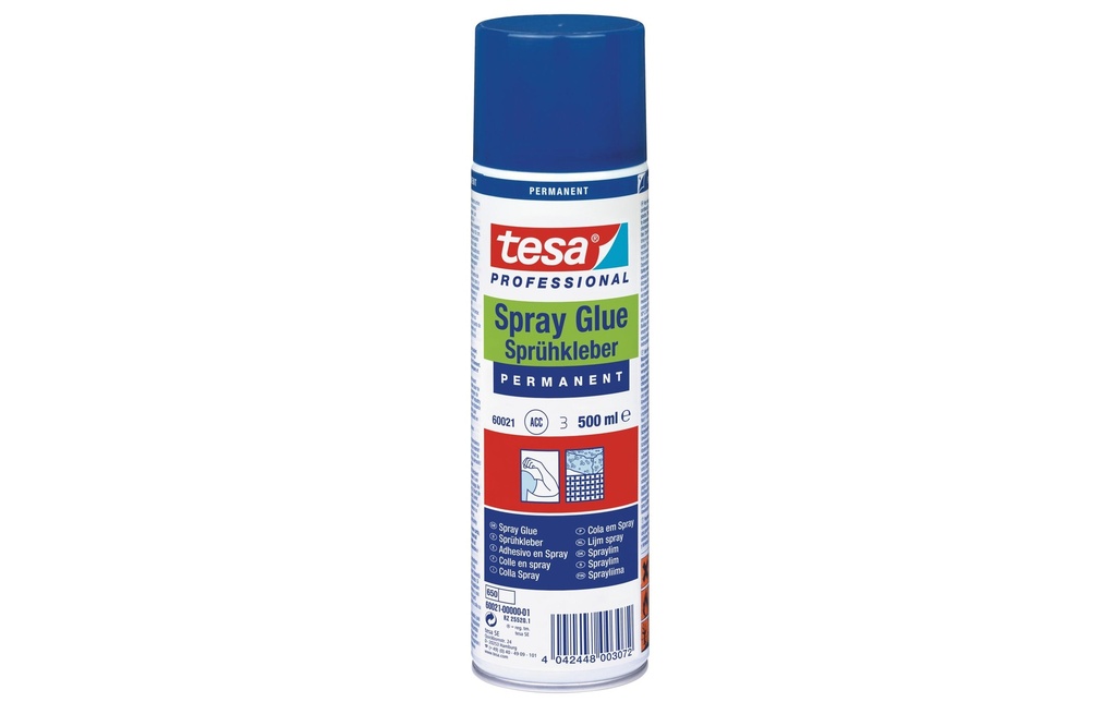 tesa Colle en spray Permanent 500 ml, Transparent