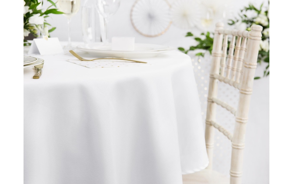 Partydeco Nappe Rond, Ø 280 cm, Blanc