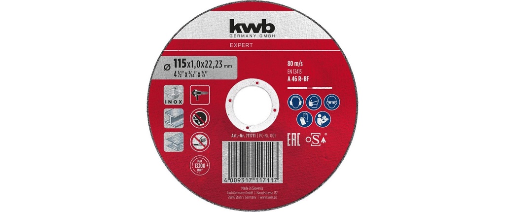 kwb Disque à trancher EXPERT 125 x 1.0