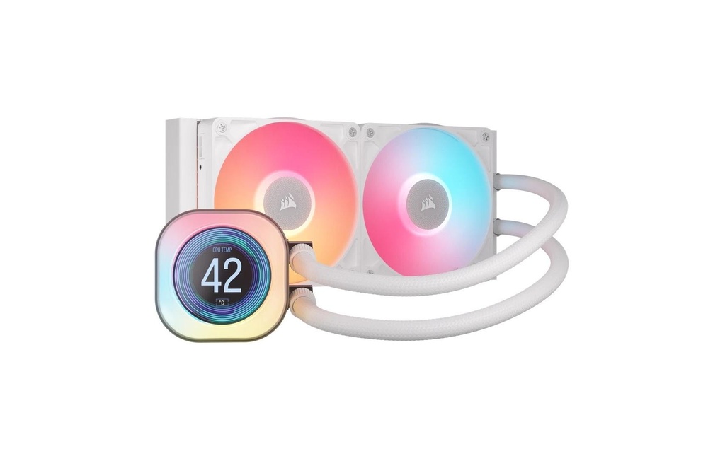 Corsair Refroidissement à eau ICUE Titan 240 RX LCD Blanc