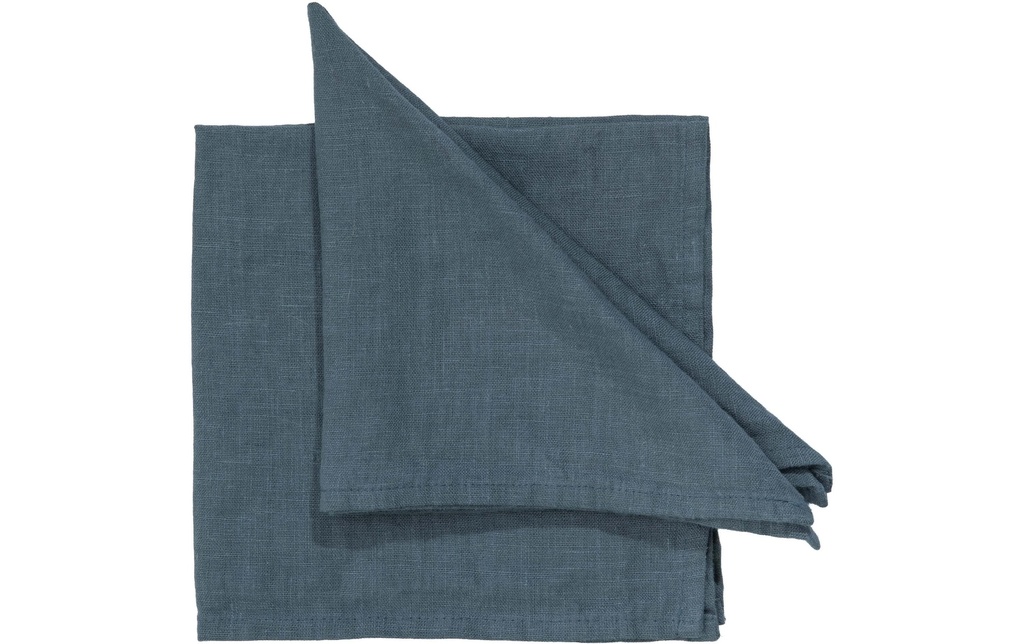 Pichler Serviette en tissu Lars 40 cm x 40 cm, 6 Pièce/s, bleu denim