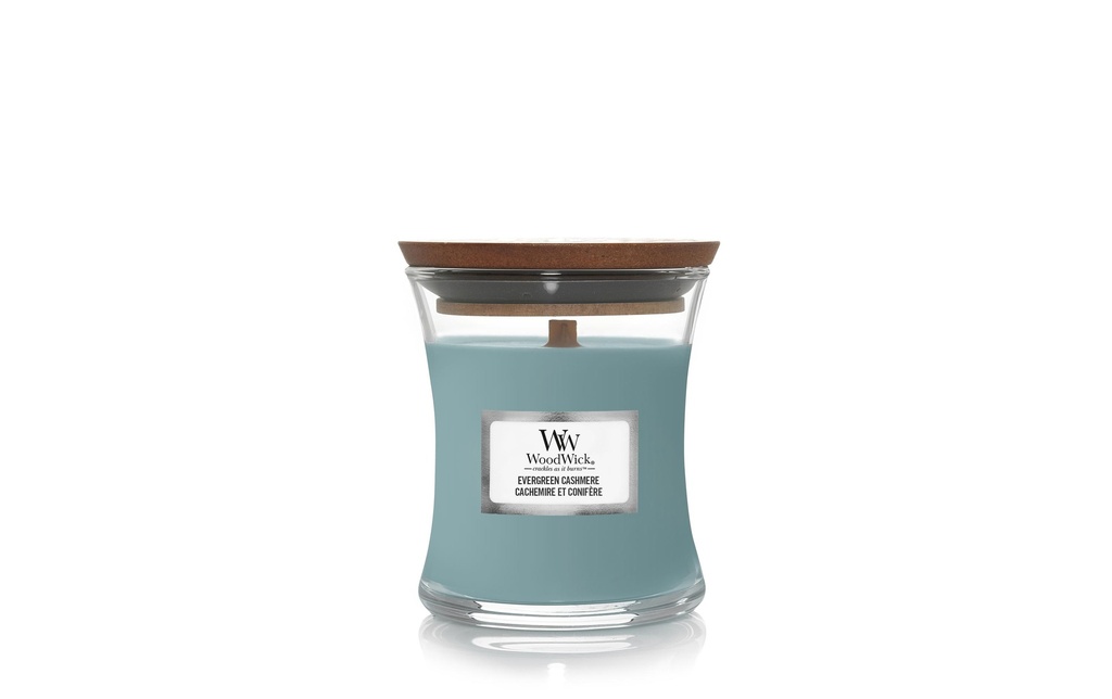 Woodwick Bougie parfumée Evergreen Cashmere Mini Jar