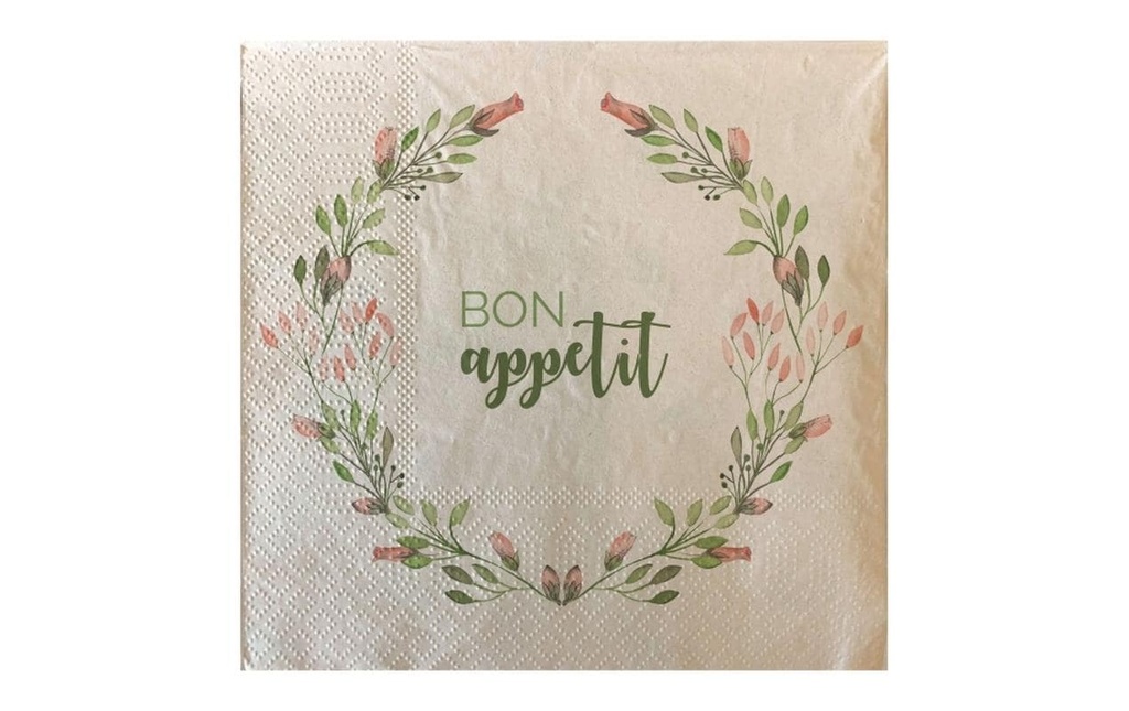 Chic Mic Serviettes en papier Bon appetit spring 33 cm x 33 cm, 20 Pièce/s