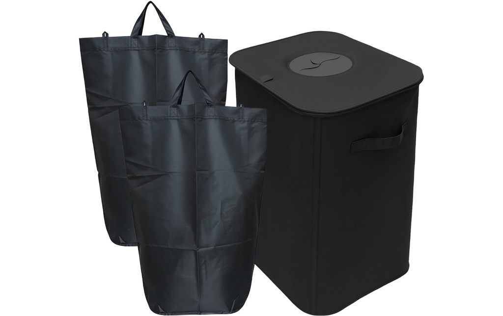 relaxdays Sac de recyclage 100 L Noir