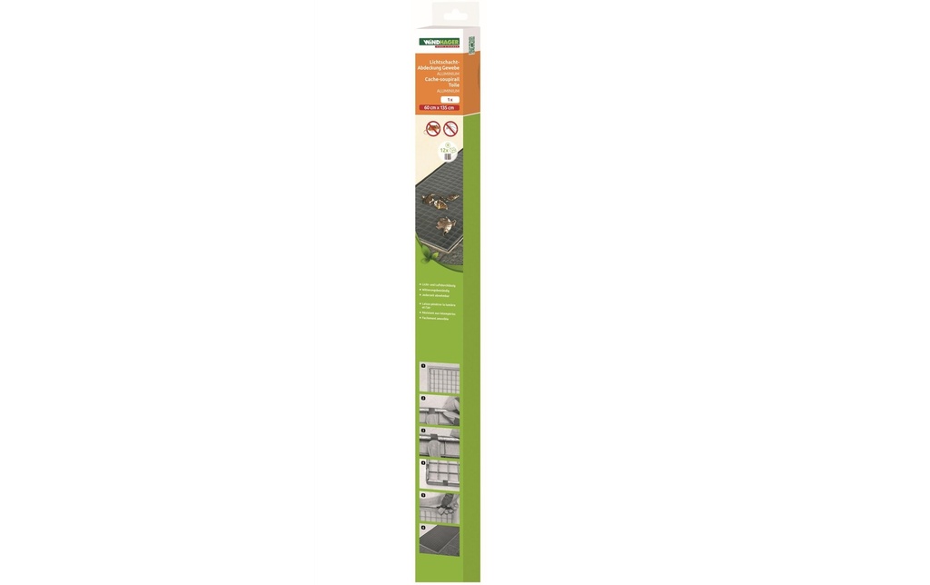 Windhager Protection de puits de lumière 70 x 135 cm Alu