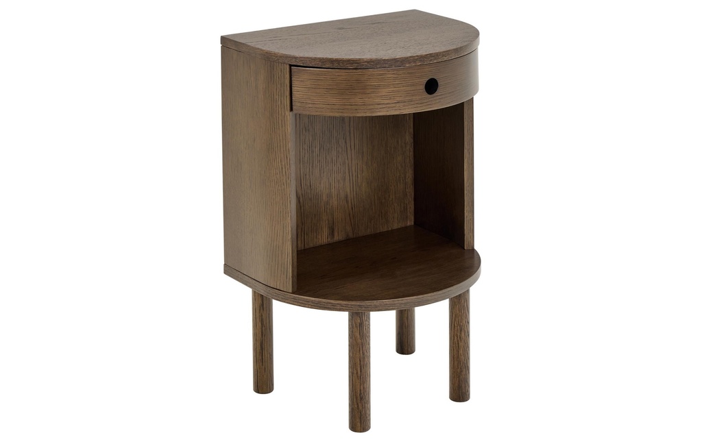 AC Design Table de nuit Paron Marron foncé, 40 x 31.5 x 60 cm