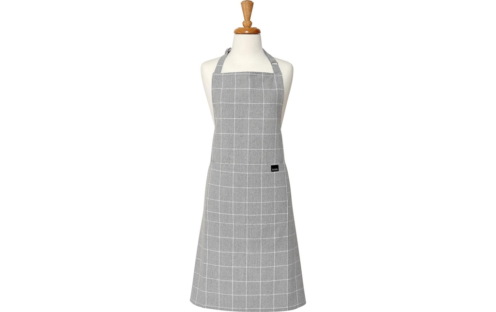 Ladelle Tablier de cuisine Eco Check 70 x 89 cm, gris