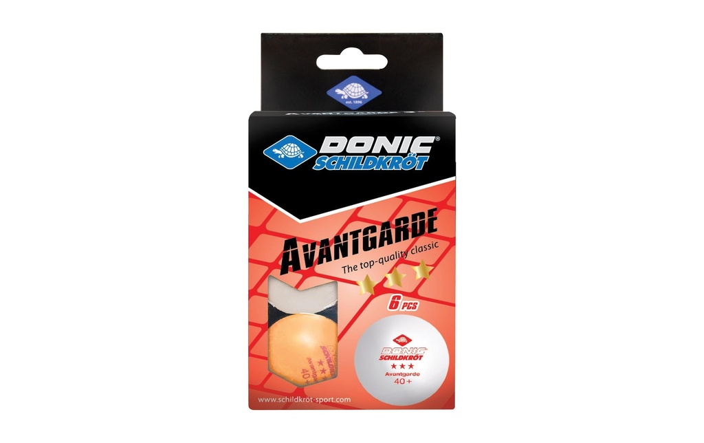 DONIC Schildkröt Balle de ping-pong 3-Stern Avantgarde Ensemble de 6