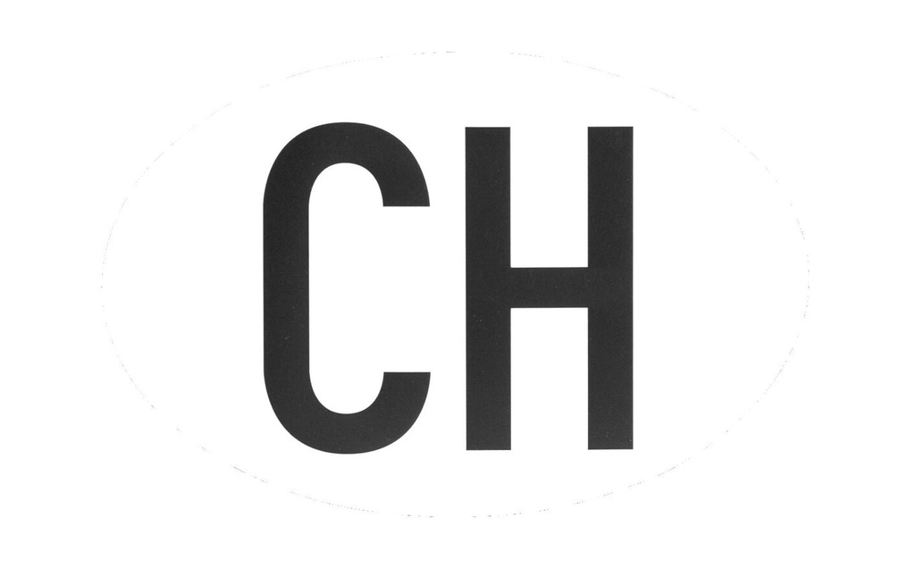 TopLine Signe de nationalité «CH» magnétique, pour voitures, 17.5 × 11.5 cm