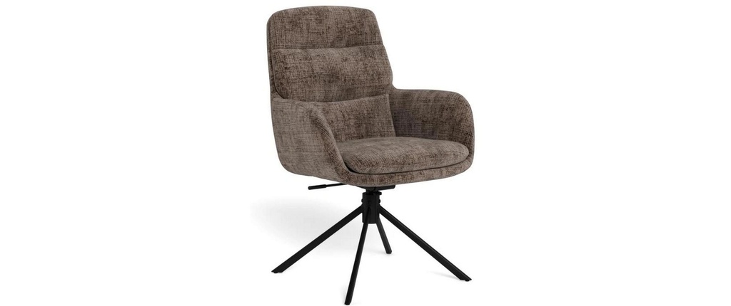 AC Design Chaise Edgar Marron/noir, 2 pièces