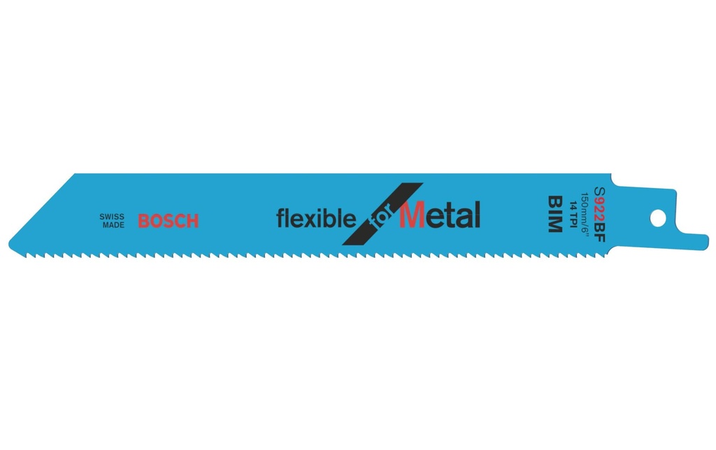 Bosch Professional Lame de scie sabre S 922 BF Flexible for Metal, 5 pièces