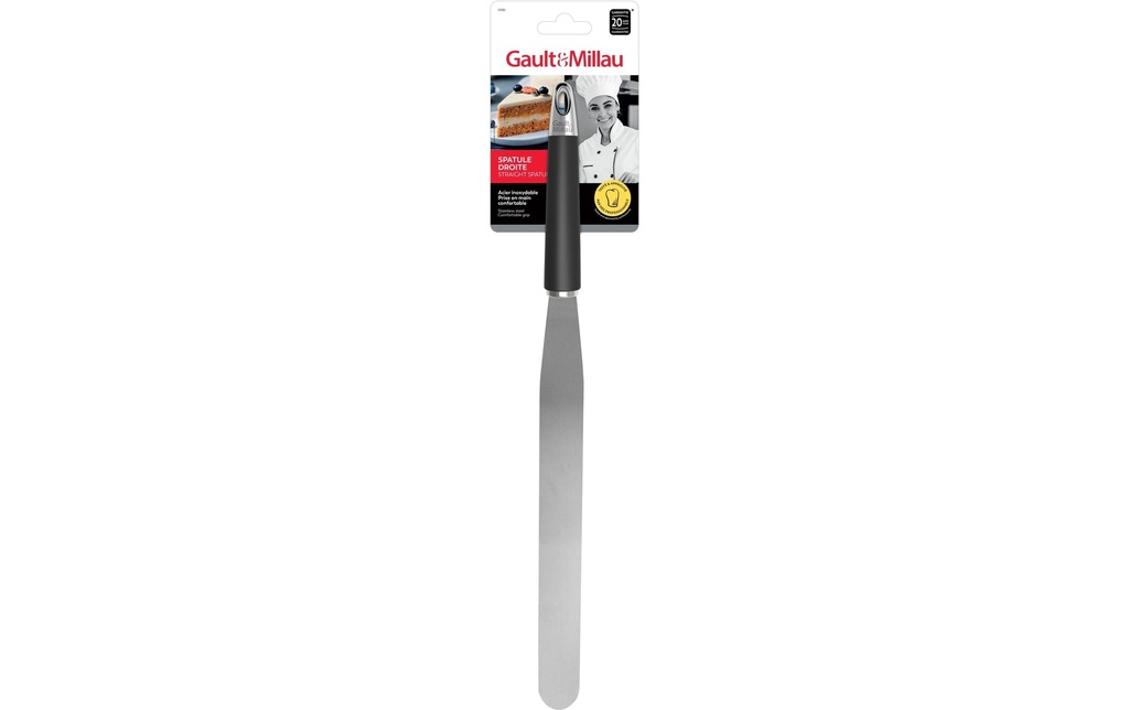 Gault Millau Palette de peinture droit 20 cm, Noir/Argenté