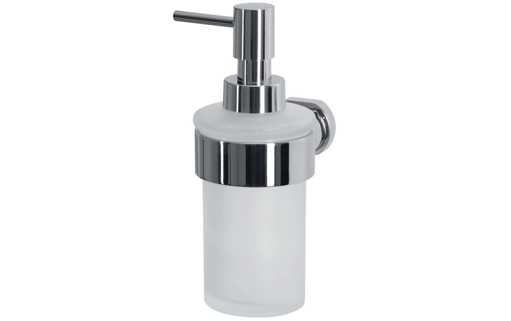 spirella Distributeur de savon Milo 200 ml, Argenté/Blanc