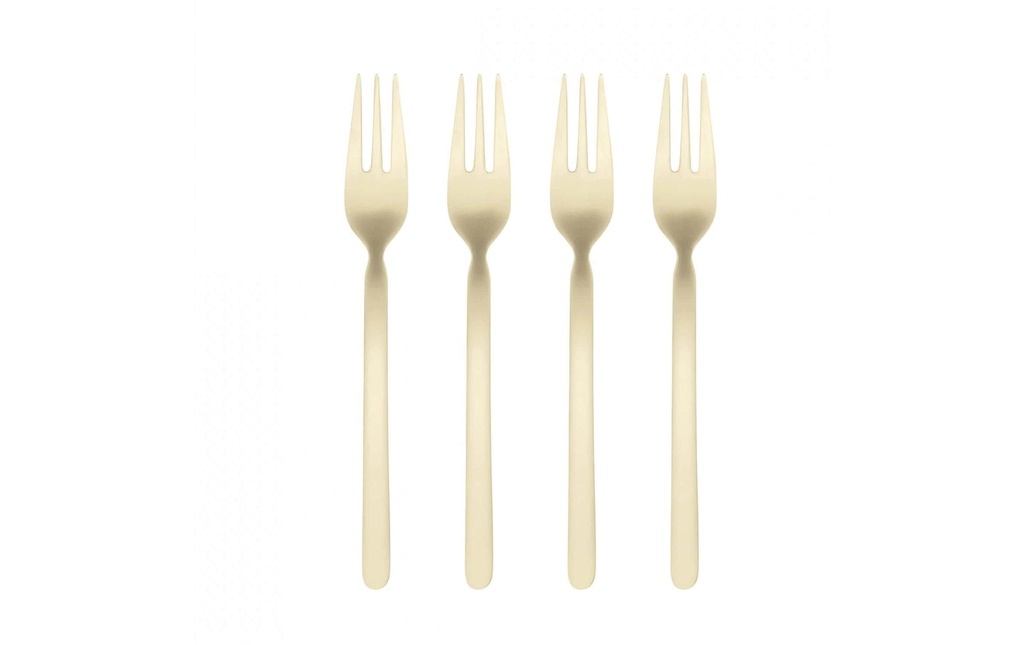 Blomus Fourchette à gâteau Stella 4 pièces, Champagne