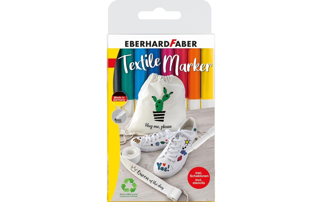 Eberhard Faber Marqueur pour textiles 8 pièces