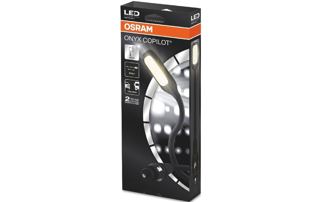 OSRAM ONYX Copilot Lampe de lecture à LED 12V/24V prise de bord Camion/Voiture de tourisme