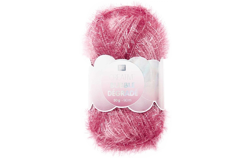 Rico Design Laine Rico Creative Bubble Dégradé 50 g / 90 m, rouge