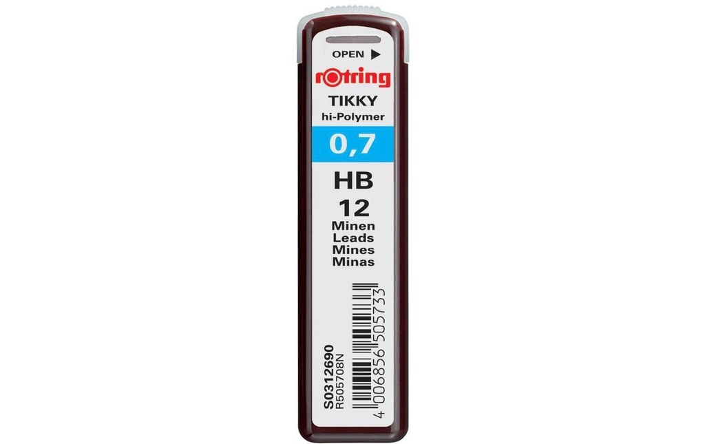 Rotring Mine de crayon Tikky 0.7 mm, Noir