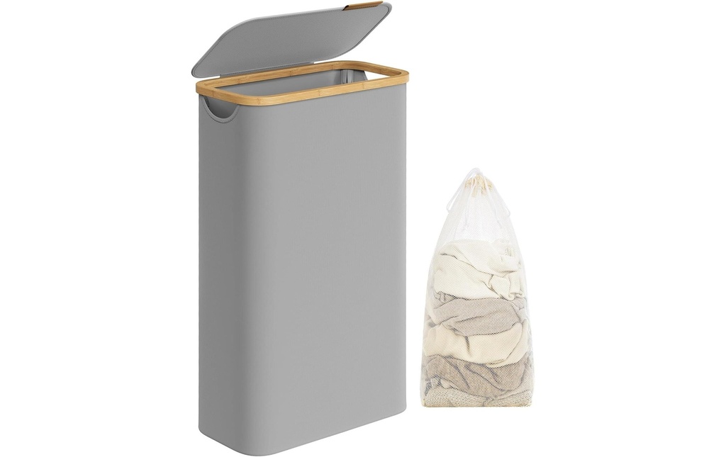 Songmics Corbeille à linge 65 l, Gris