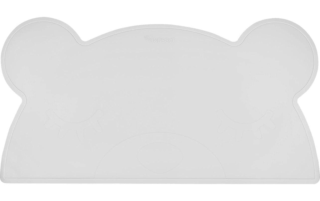 Kindsgut Set de table pour enfants Ours Gris clair
