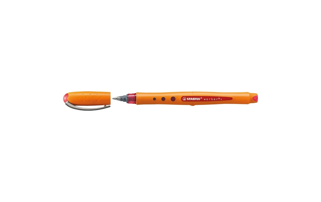 STABILO Stylo à bille roulante Worker Rouge