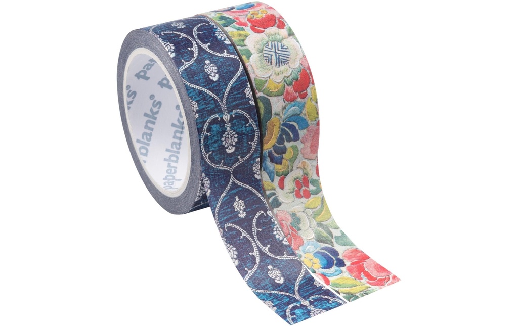 Paperblanks Ruban adhésif décoratif Washi Tape 2 pcs. bleu velours/poirier