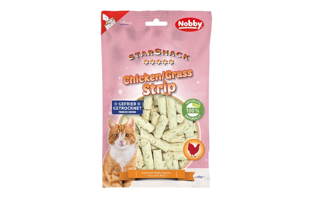 Nobby StarSnack Chicken &amp; Cat Grass, 60 g