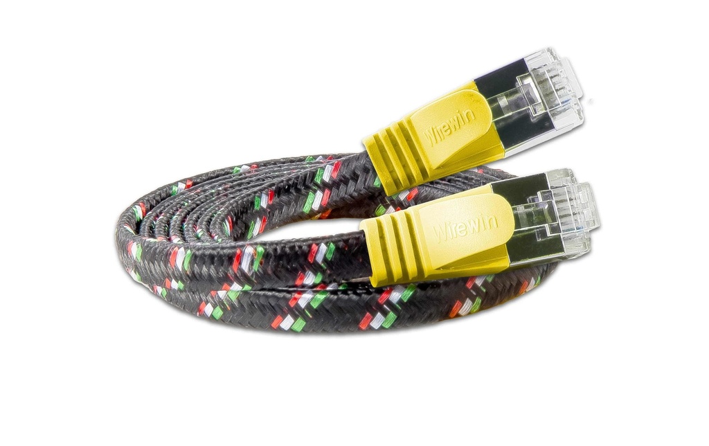 SLIM Câble patch slim RJ-45 - RJ-45, Cat 6, STP, 5 m, Jaune