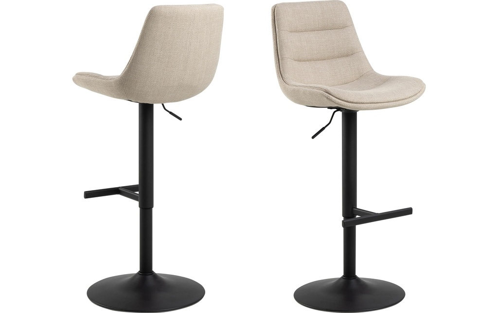 AC Design Tabouret de bar Adisa 2 pièces, 47 x 95 cm, Beige