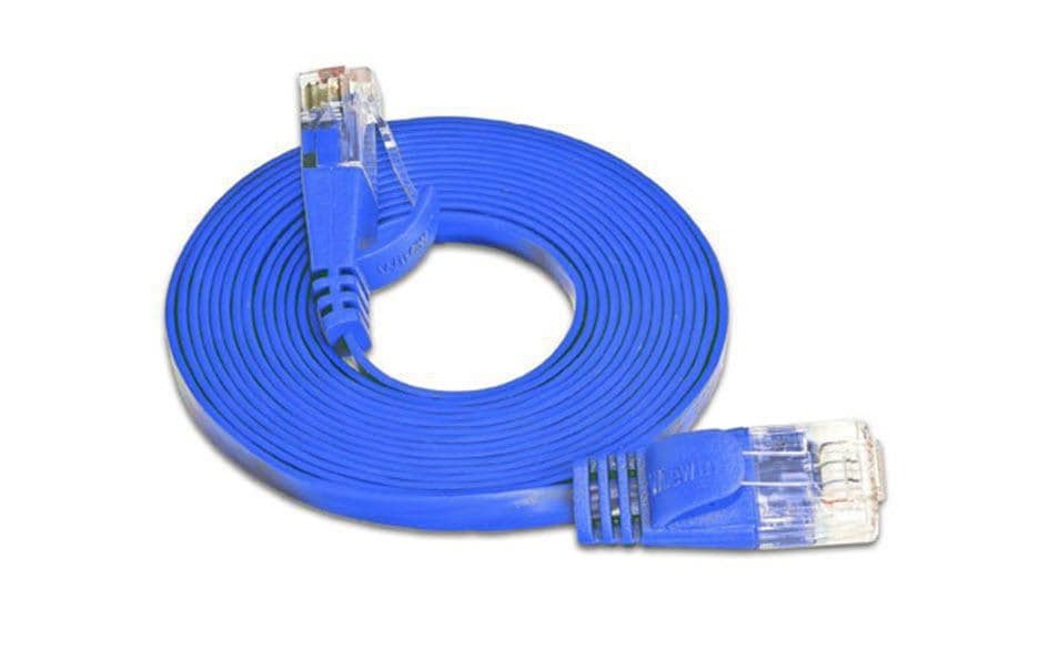 SLIM Câble patch slim RJ-45 - RJ-45, Cat 6, UTP, 25 m, Bleu