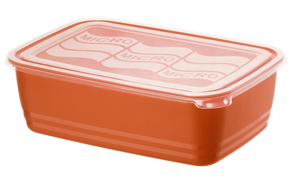 Rotho Contenant pour micro-onde Eco 3.7 Litre, Papaye Rouge