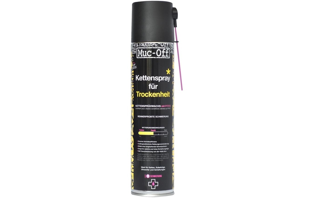 Muc-Off Lubrifiant pour chaîne Dry PTFE Chain Lube 400 ml