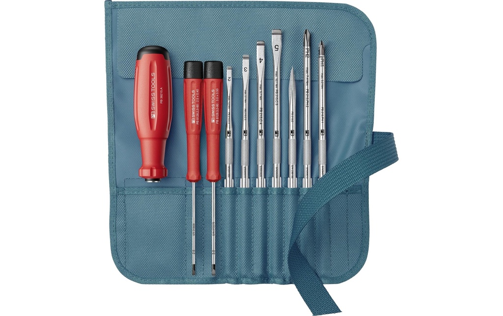 PB Swiss Tools Set de lames interchangeables SwissGrip Evo PB 38218.PE pétrole