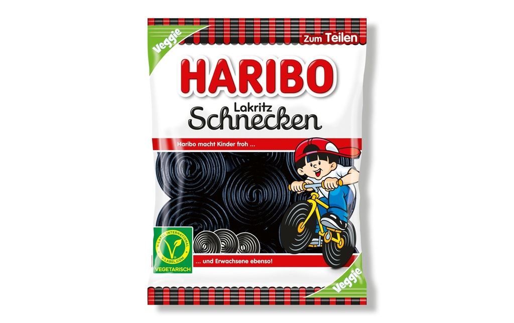 Haribo Bonbons gommeux Escargots à la réglisse 175 g