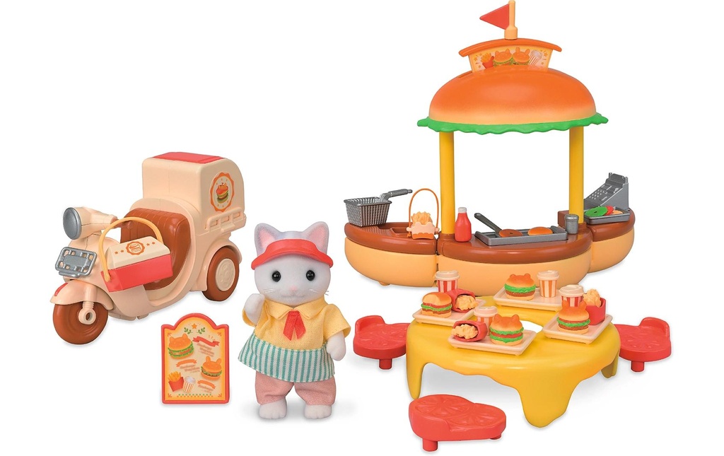 Sylvanian Families Sylvanian Families Snack-bar mobile pour hamburgers avec personnage