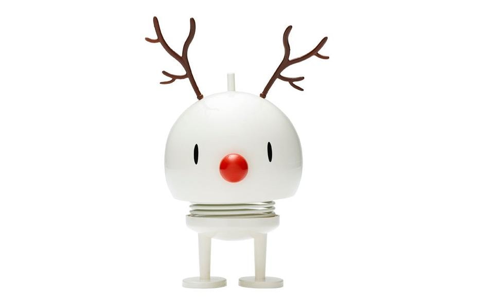Hoptimist Objet à exposer Bumble renne M 14 cm, Blanc