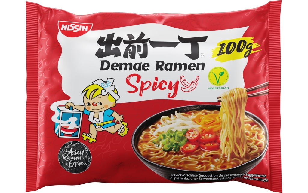 Nissin Food Demae Ramen Soupe de nouilles épicée 100g