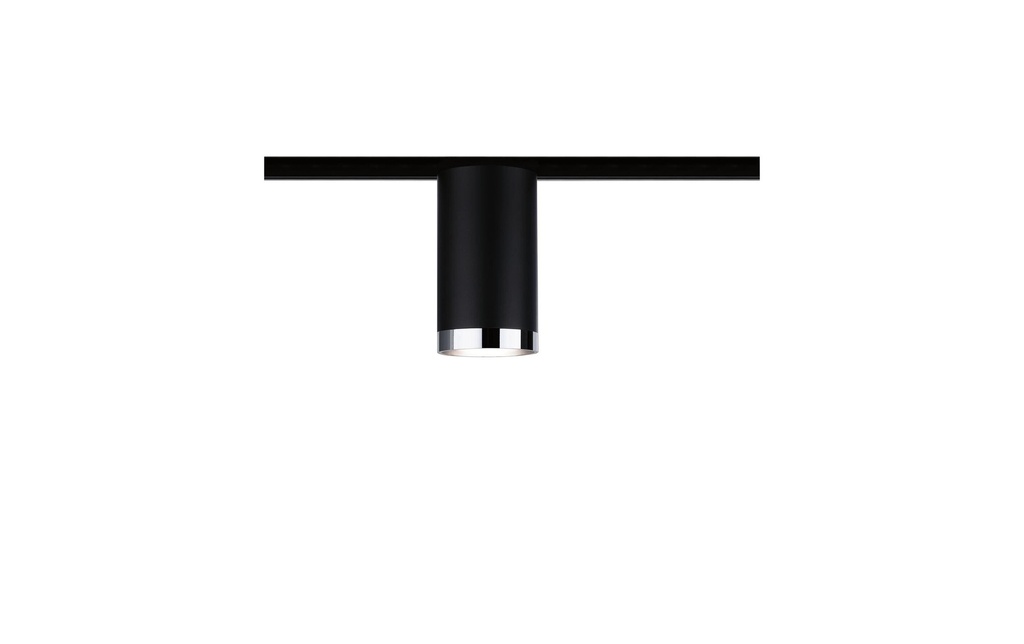 Paulmann Spot sur rail URail Tube, 1 x GU10, 10 W, noir/chrome