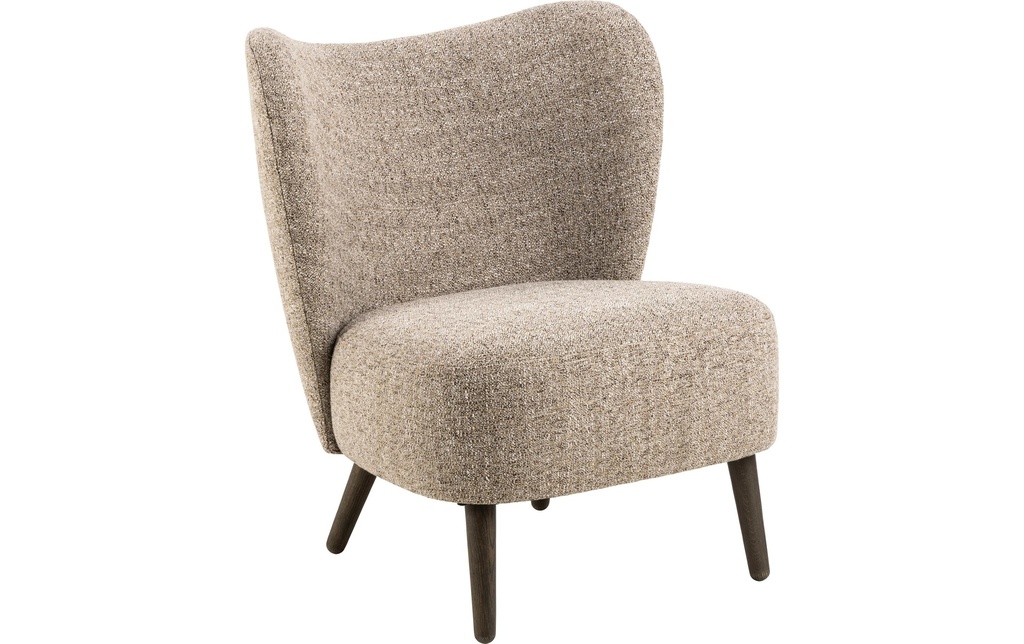 AC Design Fauteuil Elmont Acier/Chêne, Beige